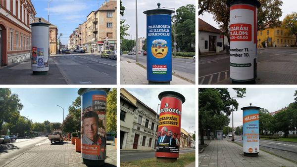 Pont a kampányhajrára lett egy kicsit kevesebb a kormányzati propaganda Pécsen